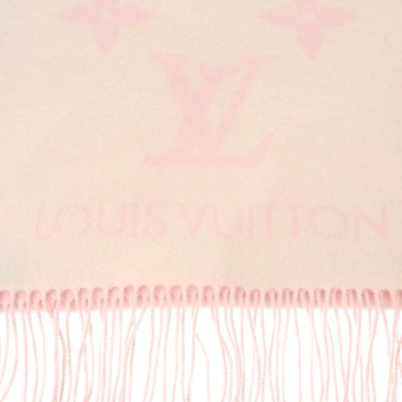 LOUIS VUITTON  M90894 Scarf white/Rose claire cashmere Women