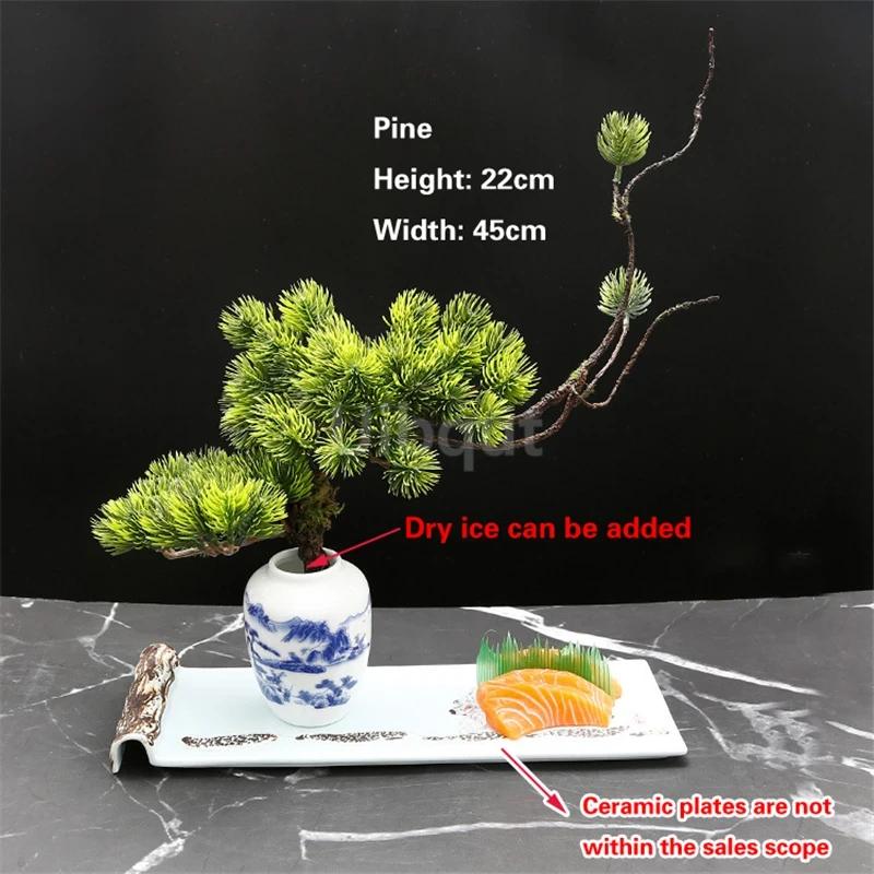 

украшение суши производитель суши отель сашими дисплей художественная концепция украшения цветы и растения креативная поза морепродуктов тарелка