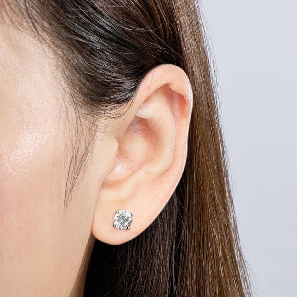 D farbe 100% 925 Sterling Silber Überzogene 18k Gold Ohrring 1ct Moissanite Stud Ohrringe frauen Schmuck Original Luxus mit GRA Zertifiziert