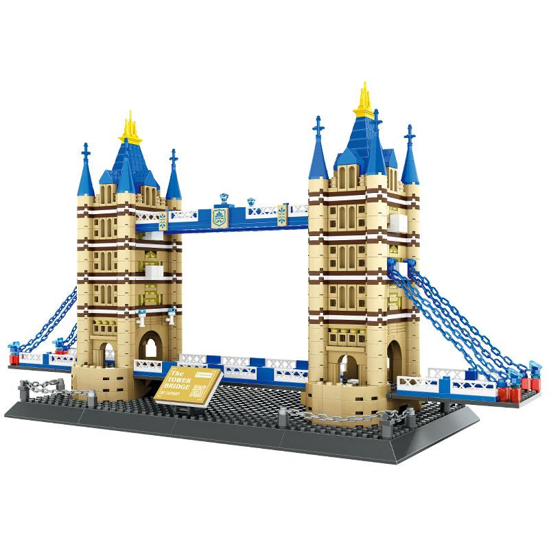 Non-Toxic World Famous Architecture The Tower Bridge Of London Building Blocks City Compatible Bricks Children Assemble 1052Pcs