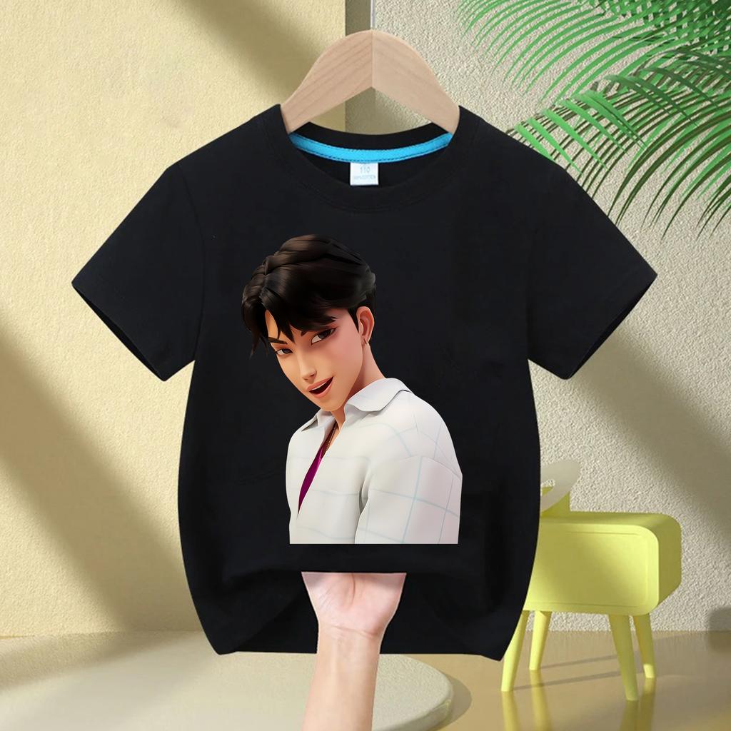 Kids T-shirts Children's Kpop Witch Hunt Short Sleeved Printed T-shirt