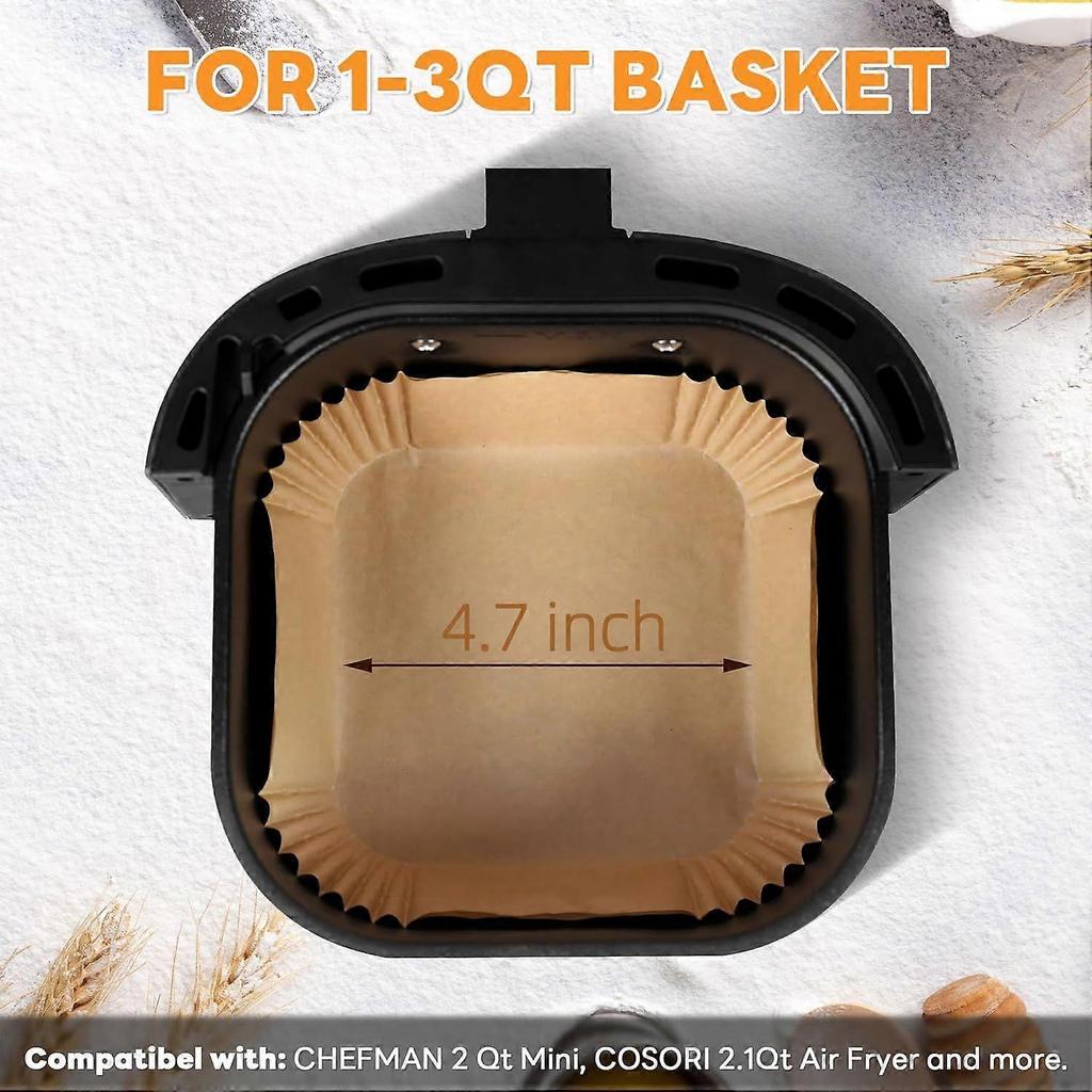 Small Air Fryer Liners Disposable 2 Qt for COSORI 2.1 Qt Air Fryer, Parchment
