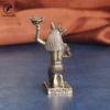 Ancient Egypt Grim Reaper Solid Brass Statue Desk Ornament Antique Figurine Sandalwood Holder Candlestick Crafts Home Decoration