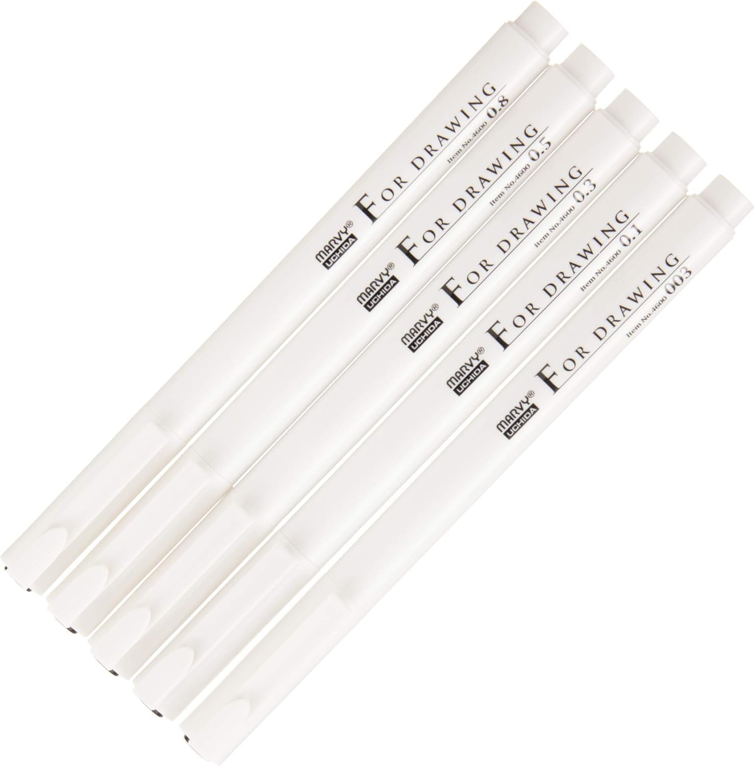 

FOR DRAWING Pigment Drawing Set of Water-Based Pen, Black, 5, No. 4600-5A