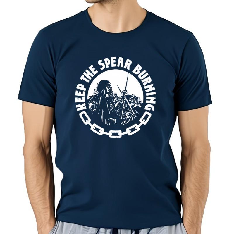 Camiseta Burning Spear Top De Verano Ropa Hippie Camiseta Para Hombre Ropa De Calle Camisetas Ajustadas Para Homb