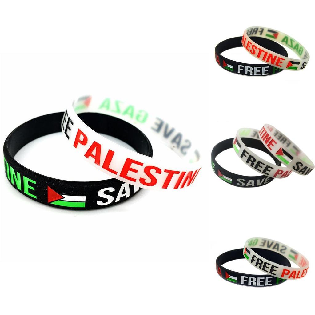 Stylish Palestine Silicone Wrist Band Featuring The Iconic Palestinian Flag Design