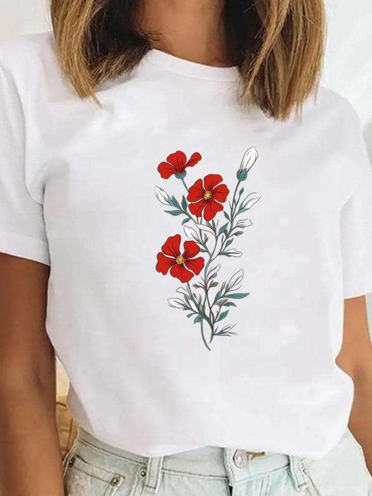 Nature Tshirt Butterfly Flowers Womens Tshirt Watercolor Print Tshirt Oversize Casual Tshirt Nature Lover Daily Streetwear
