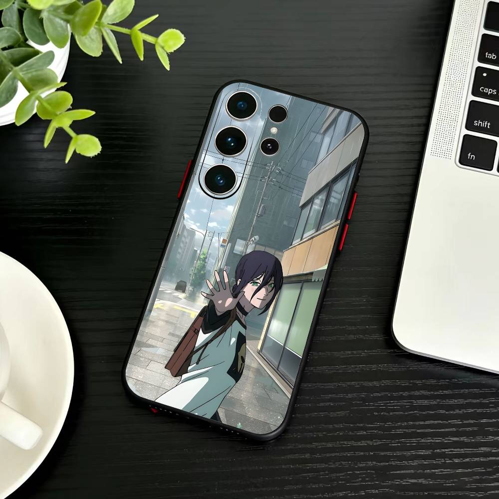 R-Reze C-Chainsaw Man Phone Case For Samsung S26,S25,S24,S23,S22,S21,S20,Ultra,Plus,FE Black Soft Cover