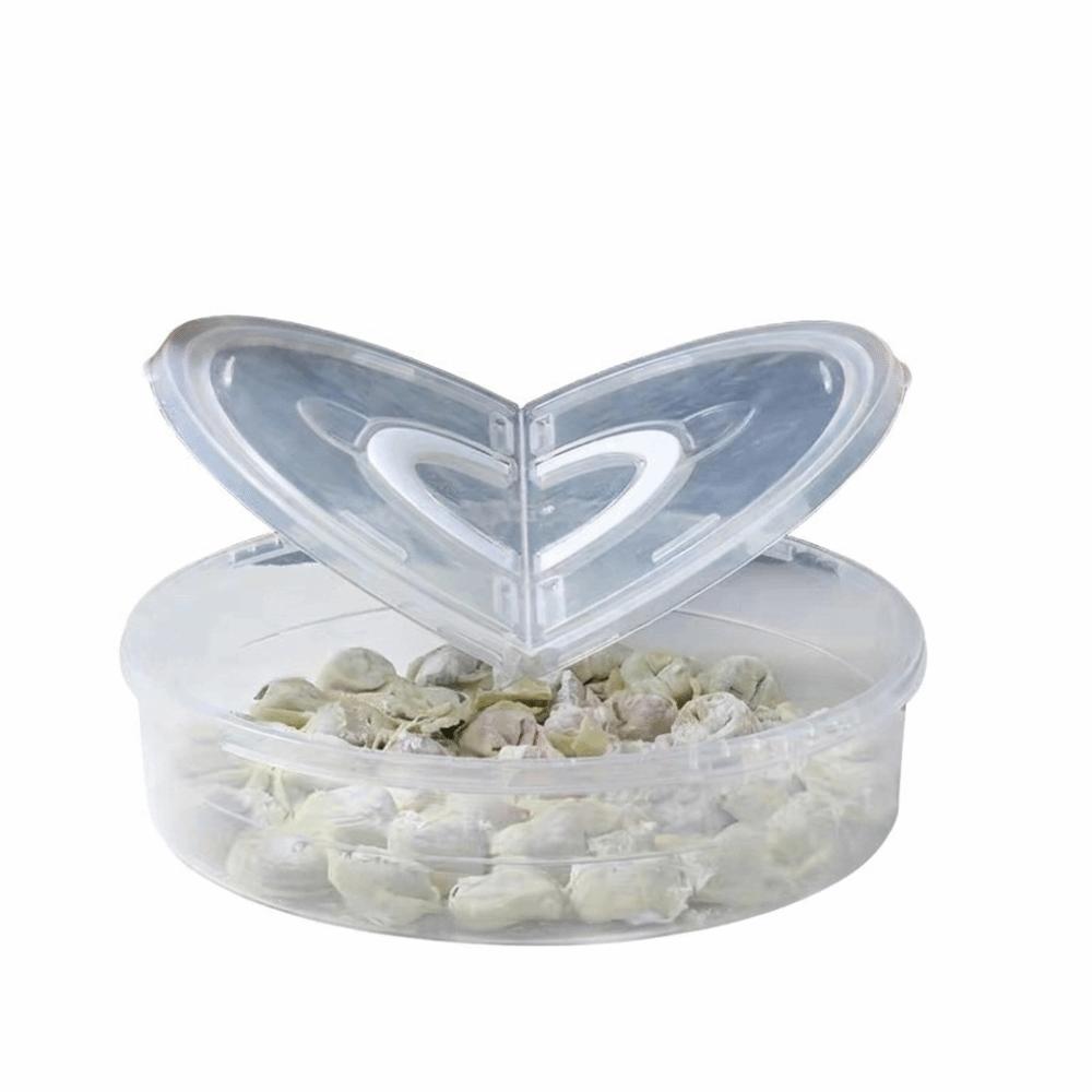 Multilayer Food Storage Container Clear Round Dumpling Box Dumplings Organizer Freezing