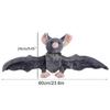 Vivid Stuffed Bat Doll Plush Throw Pillow with Realistic Foldable Wing Seat Cushion Kawaii Halloween Xmas Ornament Bat Dolls