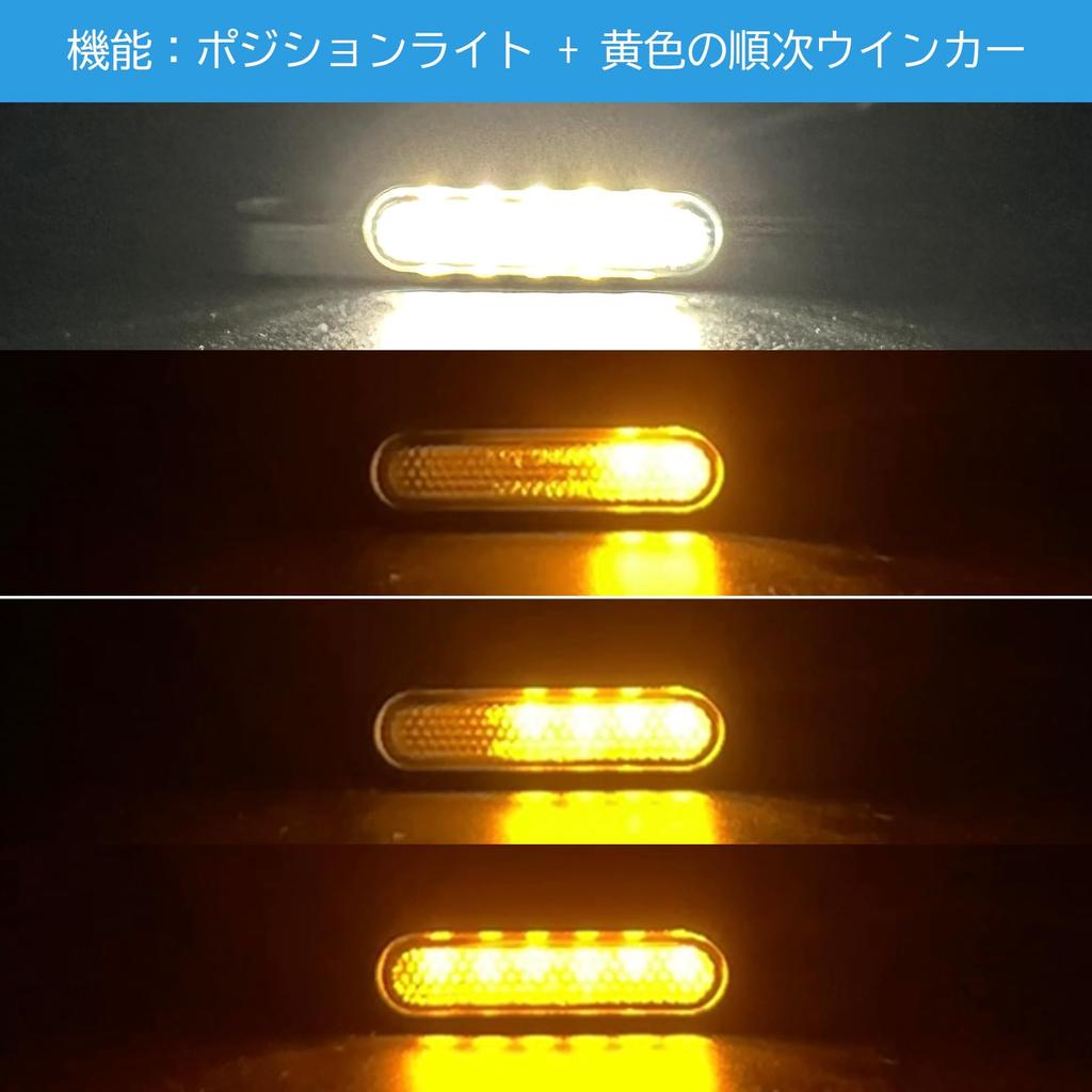 KSHOSIYOK LED Turn Signals for Mini Universal Position Light Motorcycles, Handlebar, Flowing, Sequential, Ultra-Small, Micro, E-Mark, Waterproof, M8,