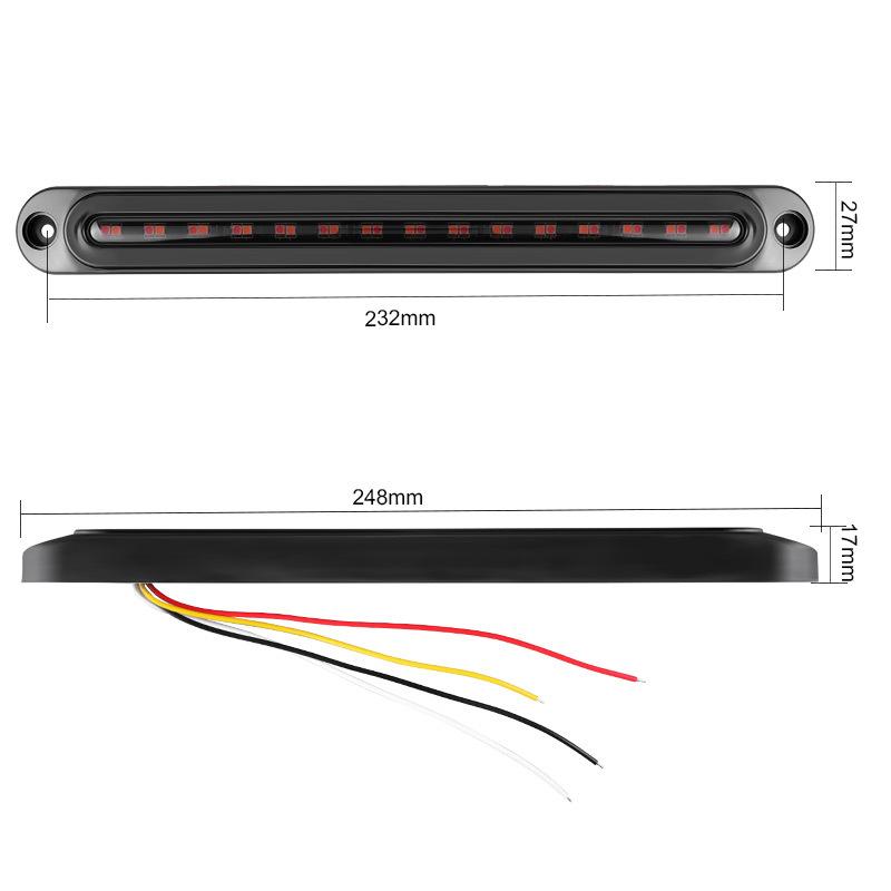 Trailer Truck 24V LED Tail Light DRL Taillight Universal for Bus Marine Tractor Van Rear Stop Lamp Sequantial Turn Indicator 12V