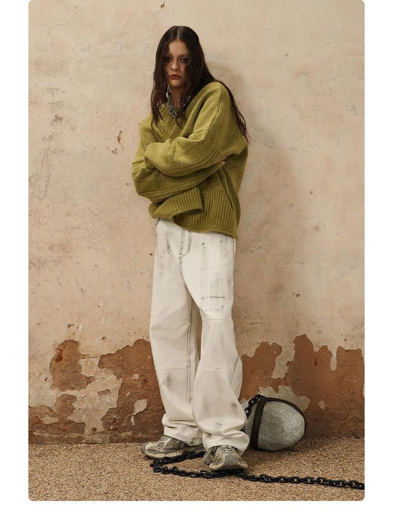 #OVDY Autumn/Winter Soft Minimalist Round Neck Rolled Edge Sweater