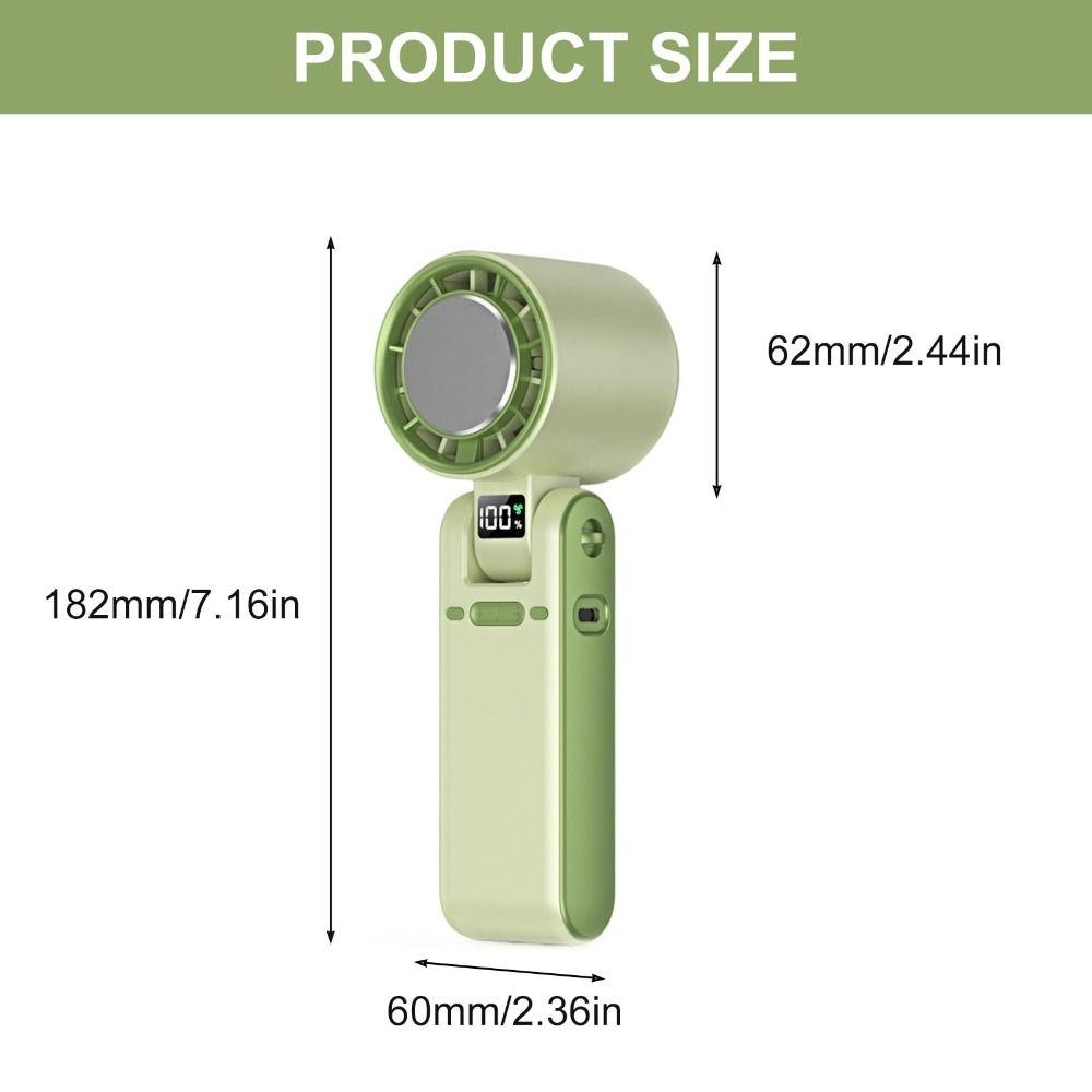 LED Display Portable Fan Powerful Handheld Electric Fan Turbo Quiet Fan  Home Use