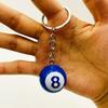 Creative Billiard Pool Keychain Table Ball Key Ring Lucky Black No.8 Key Chain 25Mm Resin Ball Jewelry Gift