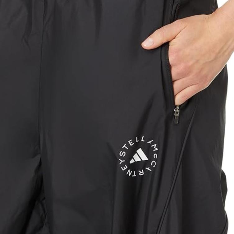 adidas Stella McCartney Collaboration FW24 Brand Logo Fashion Side Pocket Loose Training Retro Sports Knit Pants Women Pants Black JF6332
