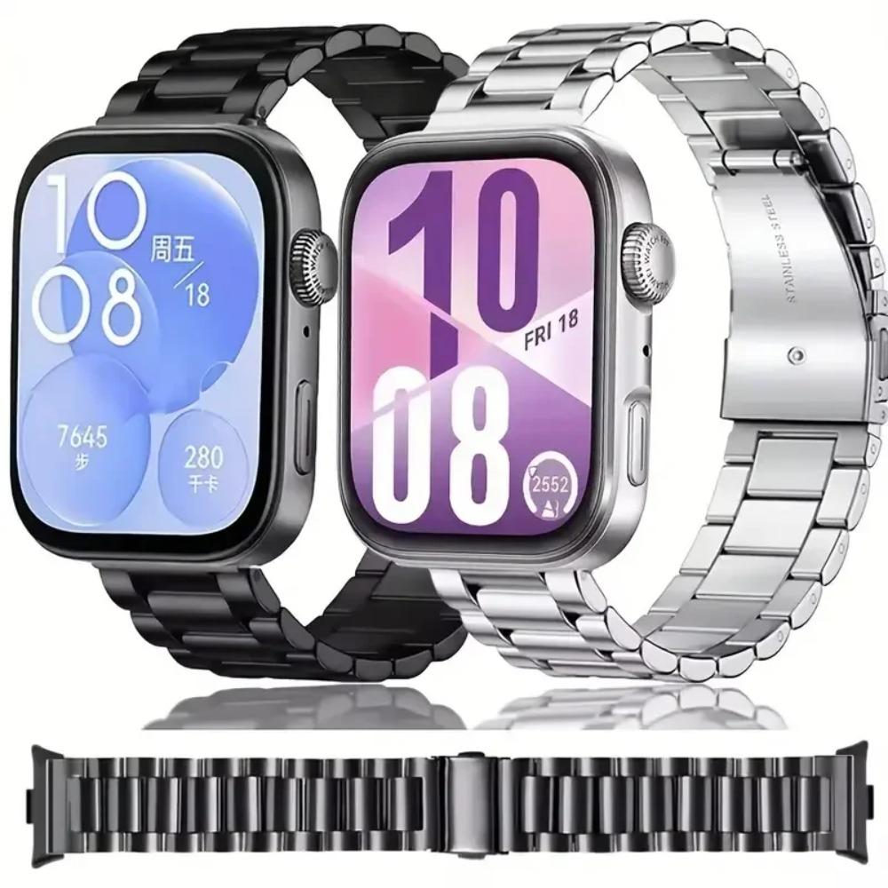 Edelstahl-Uhrenarmband für Huawei Watch Fit 5 pro-fit5 4 3 Armband Smartwatch Correa Armband für Huawei Fit 4Pro Metall-Armband