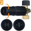 Rosfix S0401 Foam Gun 1000ml for pressure washer G1/4F, nozzle 1.23mm + Adapter / adapter for Black&Decker pressure washer to G1/4""M (plastic)