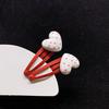 1pair Simple Temperament Hairpins Fall Winter Bobbles Hair Clip Antiskid Barrettes for Stylish Girls Hair Accessories