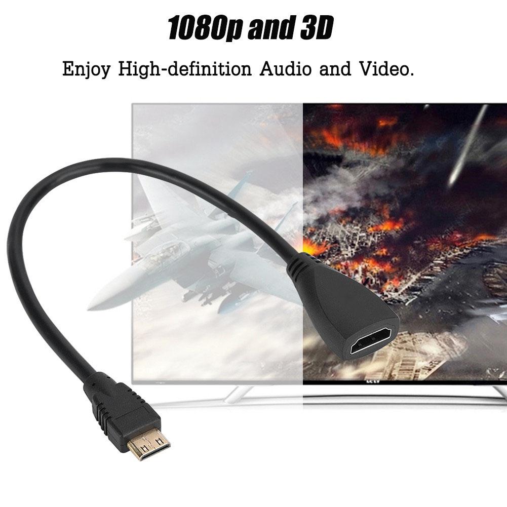 HDMI-Buchse auf Mini-HMDI-Stecker Adapterkabel Konverter 1080P 3D High Speed