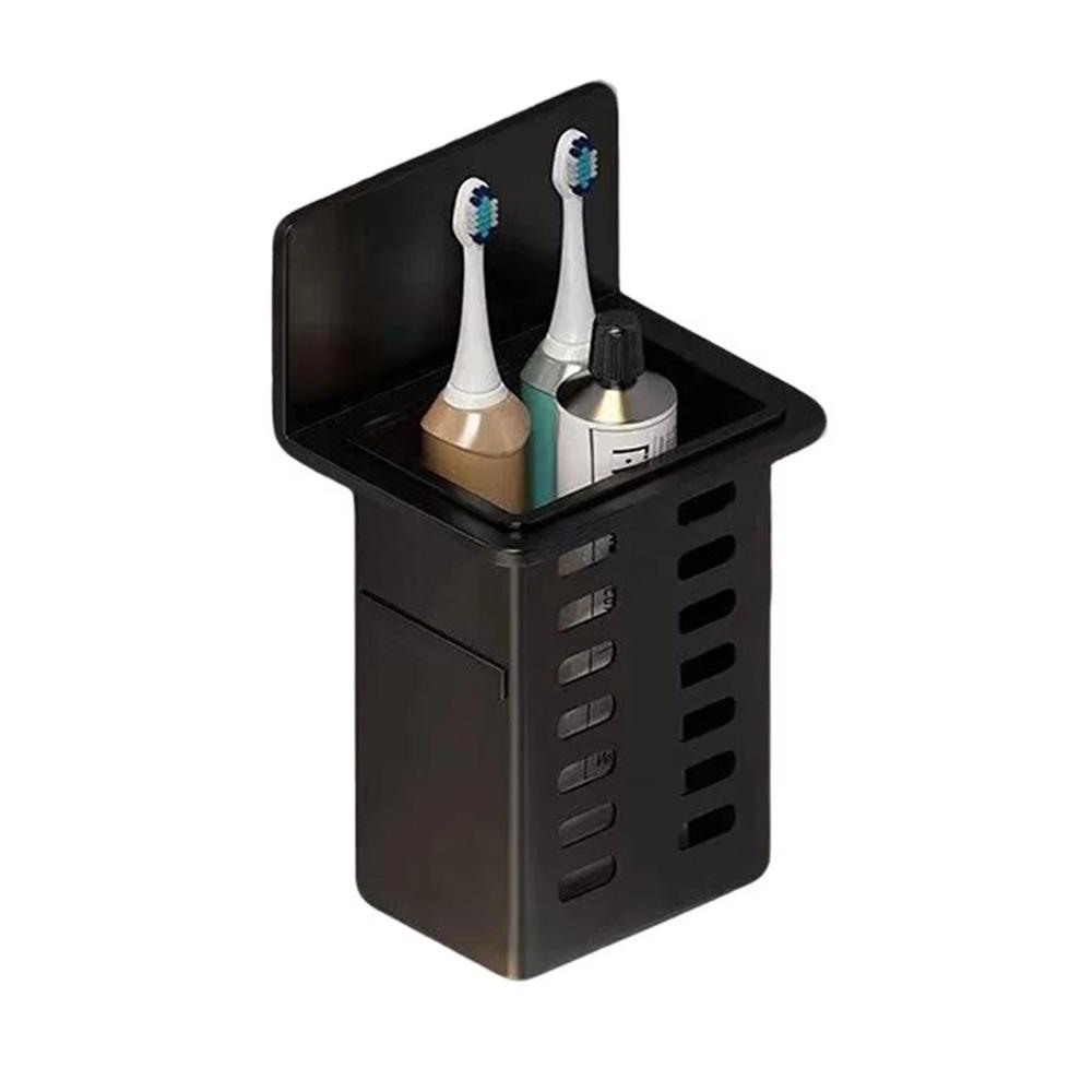 Plastic Toothbrush Storage Rack No Drill Chopsticks Cage Practical Wall Mounted Storage Box  Dorm