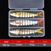 8-Section Multi-Jointed Lure, 13.5cm, Freshwater & Sea Fishing, Long Cast Hard Bait