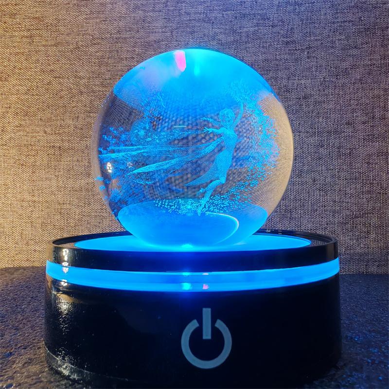 Solar System 3d kristallkula Kristallklot Laser snidad kristallkula med kulstativ Dekorativa planetsfärer Galaxy Födelsedagspresentprydnader