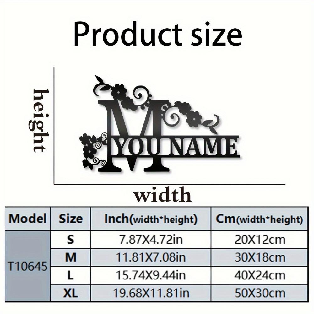 Custom Metal Sign Wall Art Family Name Word Personalized Home Decoration Outdoor Hanging 20cm