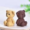 Mikro-Landschaftsdekoration Niedliche Miniatur-Bärenfiguren Mini Lustige Cartoon-Tierstatue Handgemachter Kunststoff-Bärendekor Zuhause