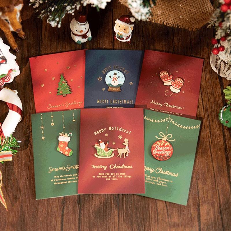Merry Christmas Cards Set With Envelope New Year Wishes Christmas Gifts Decorative Greeting Xmas Postcards For Xmas 2026