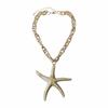 N11181 Fashion Color Resin Starfish Pendant Necklace Seaside Holiday Ocean Series Aluminum Chain Necklace