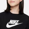 Nike Letter Logo Print Round Neck Short Sleeve T-Shirt Kids Tops Black FD0928-010