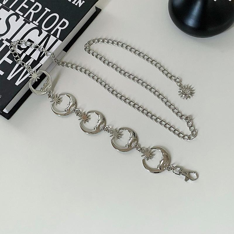 Silver Metal Butterfly Waist Chain Women'S Niche Premium Retro Belt Bohemian Decoration With Skirt