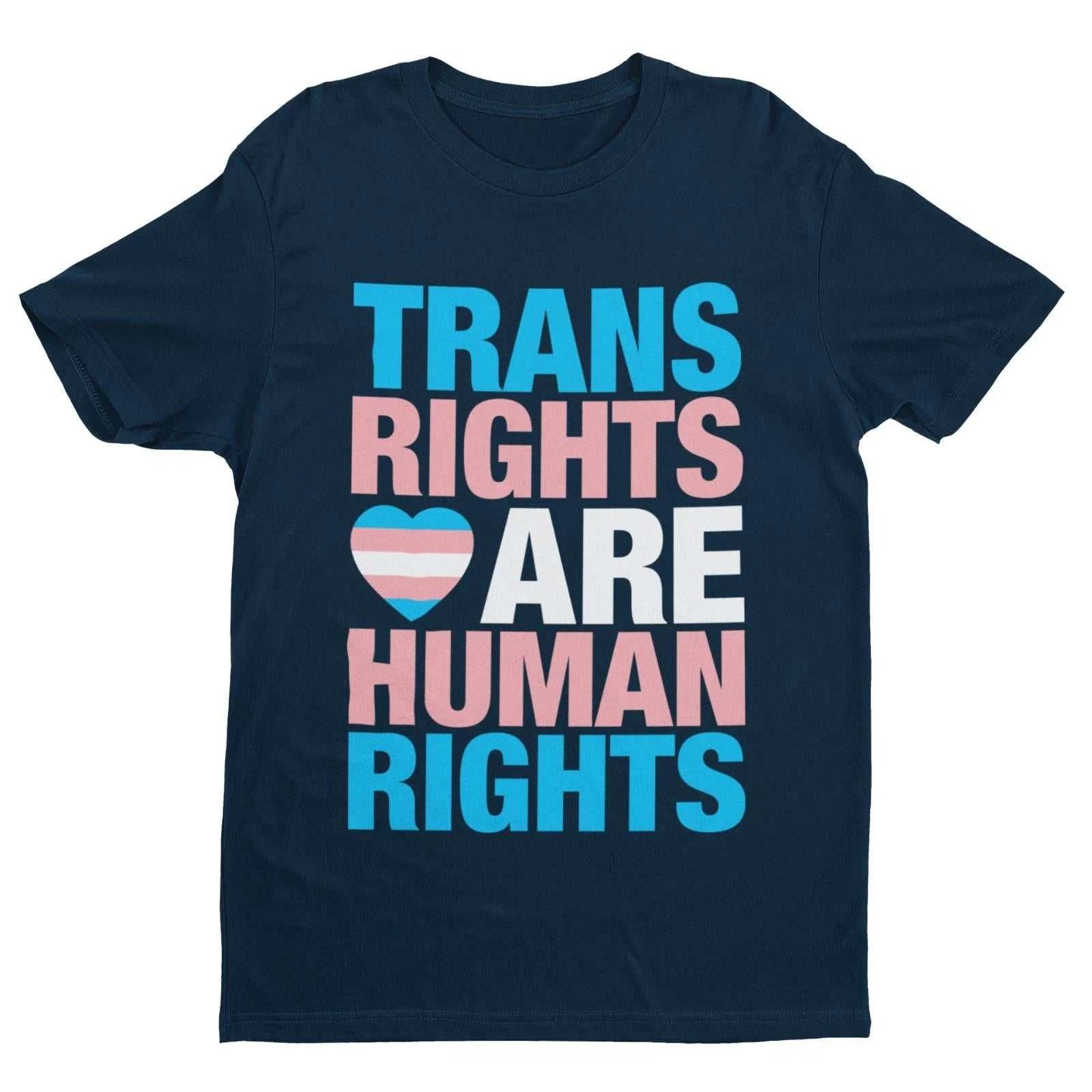 LGBTQIA+ T Shirt TRANS RIGHTS ARE HUMAN RIGHTS Pride TShirt Gift Woke Inclusive XL