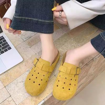 Baotou Half Slippers Women's Hole Shoes New Lazy Cool Slippers Thick Soles Summer Wear a Pedal Shoes