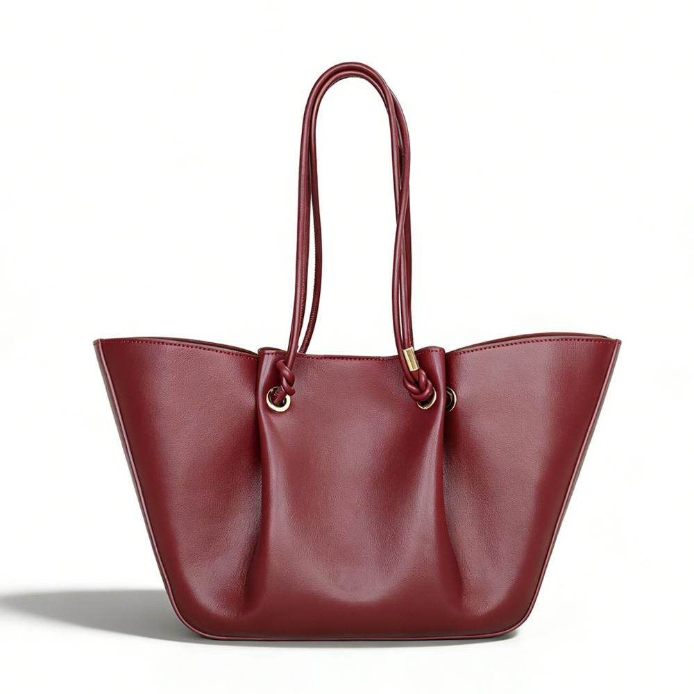 

Large Capacity Lazy Style Tote Bag for Women s New Commuting Style бордовий