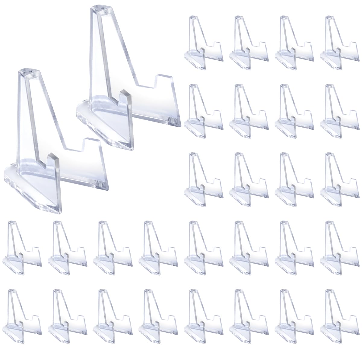 

Zutto Motto Zakka Display Stand Collection Acrylic Set 30 Pieces for Push Activities Can Badge Keychain Coin Medal Key Desktop Showcase Transparent