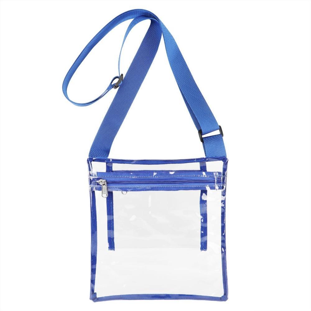 Casual PVC Waterproof Transparent Pouch Large Capacity Adjustable Strap Shoulder Bag Lightweight Messenger Bag Women
