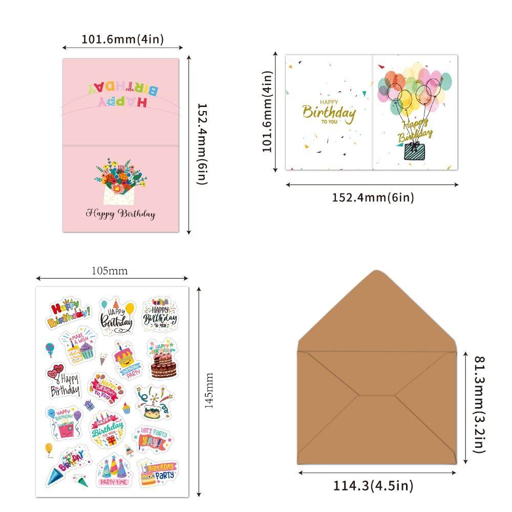 20pcs Combination Set Happy Birthday Card Blessing Message Cards  Party Accessories