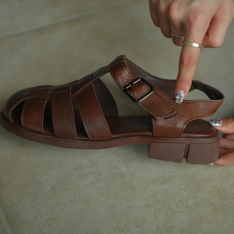 Rundhuvud Dam Sandaler Romerska Sandaler