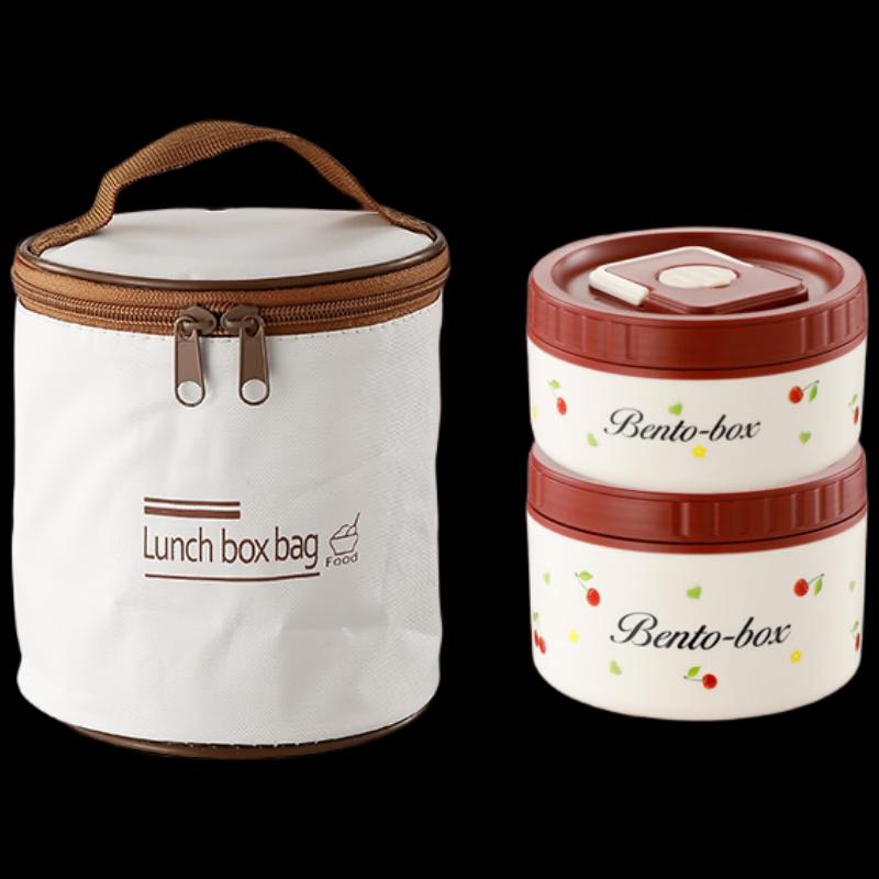ZISIZ Cherry Stainless Steel Lunch Box Set