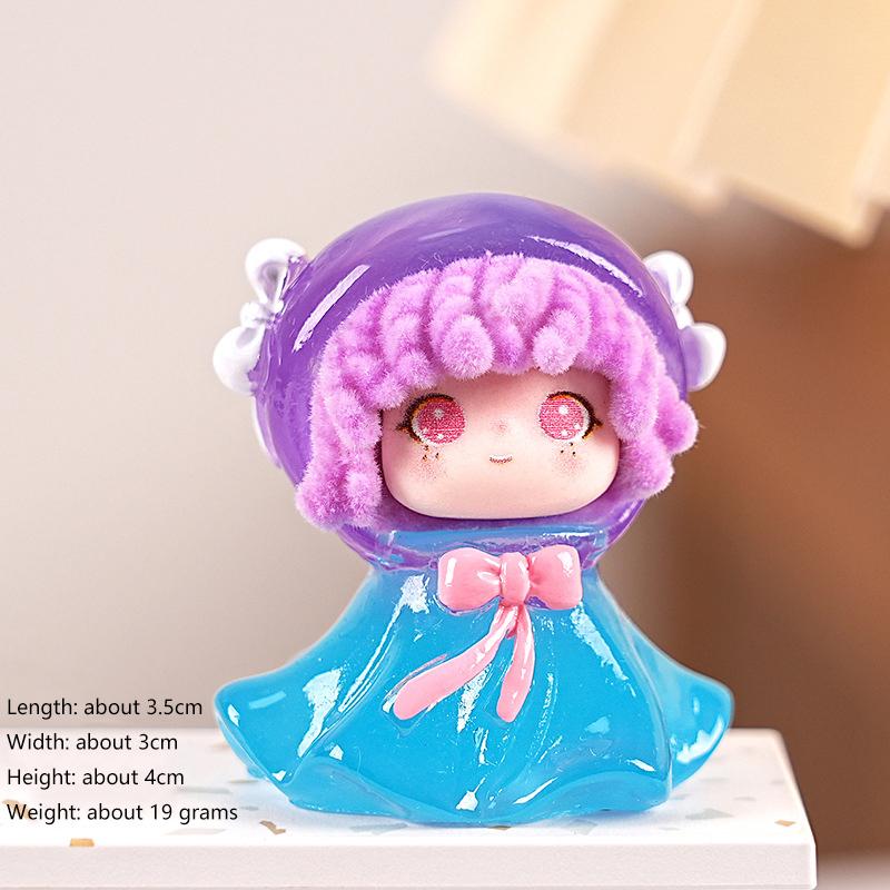 

4 см Кукла Санни Макаронный цвет Аниме Фигурка Периферийная модель Украшения Милые Украшения для рабочего стола Украшения Детский подарок Игрушки фиолетовый