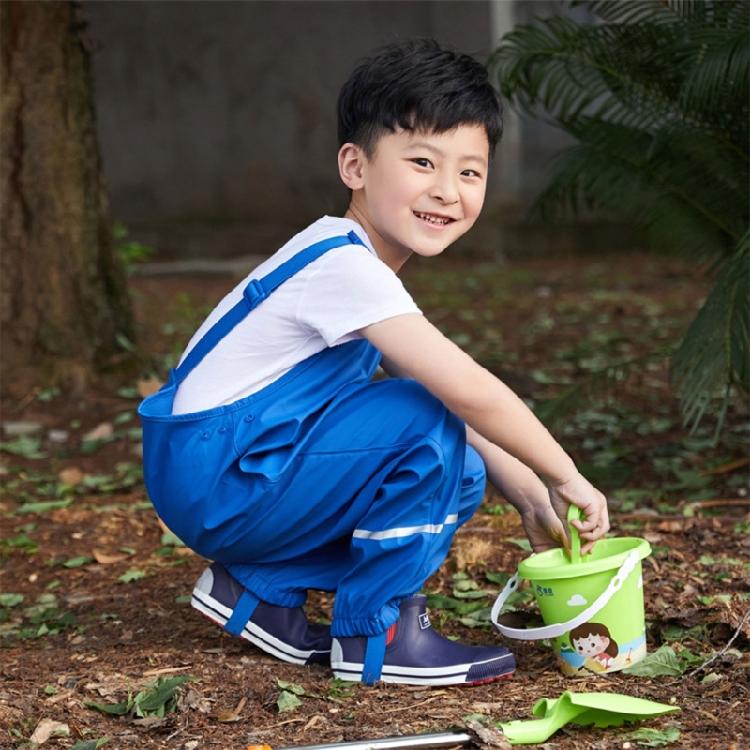Children Pu Overall Rain Pants Waterproof Girl Boys Kindergarten Photo