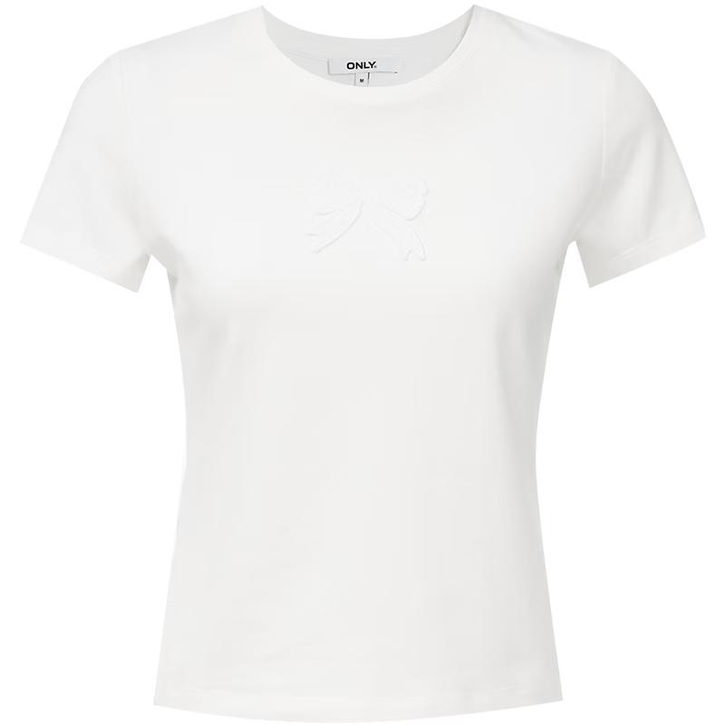 ONLY Women s 3D Bow Crop T-Shirt XL