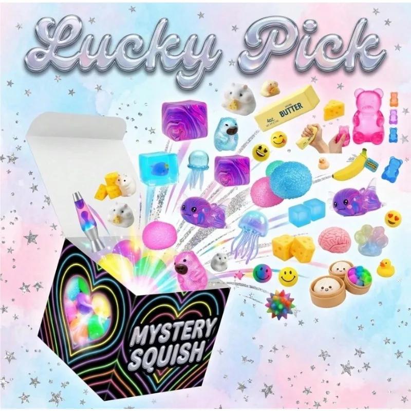 Bai Fen Bai Toys Surprise Box – Squishy Toy Blind Box – 2 Chances Per Order (Independent Random Draw) – Different Probabilities