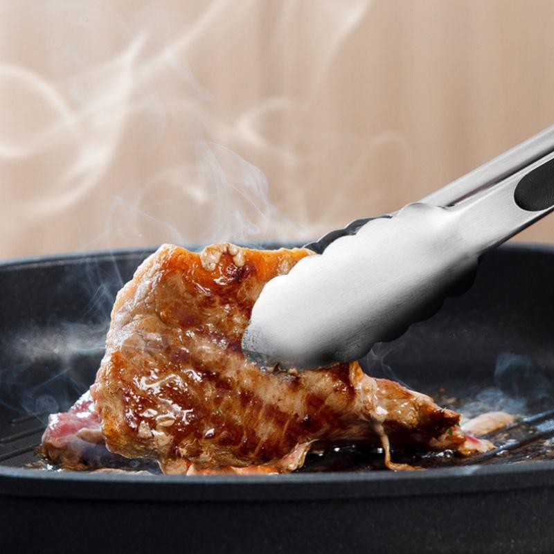 3 Piece Set Heat Resistant 600 Degrees Stainless Steel Kitchen Tong