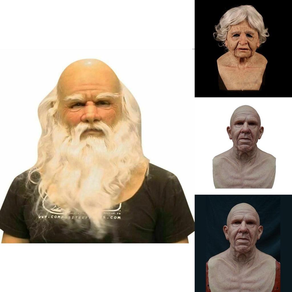 Realistic Latex Old Man Face Mask For Fancy Dress Cosplay Costume Halloween High Quality Material