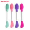 8/2pcs Double-Ended Silicone Face Mask Brush Reusable Soft Facial Masks Applicator Massage Spatula for Cream Skincare Supplies