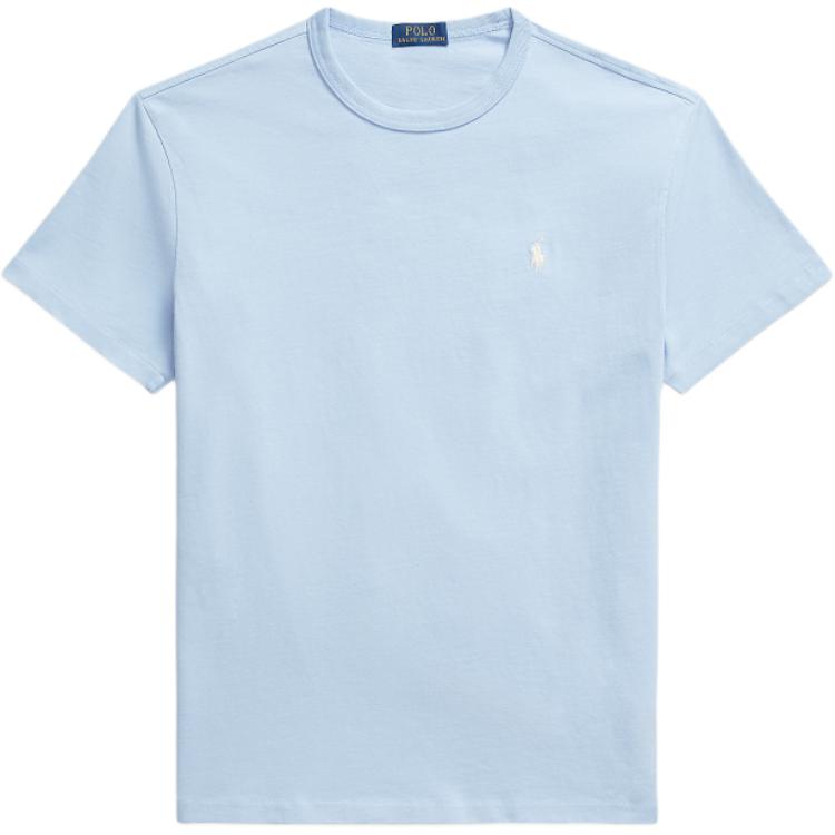 Polo Ralph Lauren Solid Color Knit Crew Neck Short Sleeve T-Shirt Men T-Shirt Light-Blue MNPOTSH1N822769-BLUE L