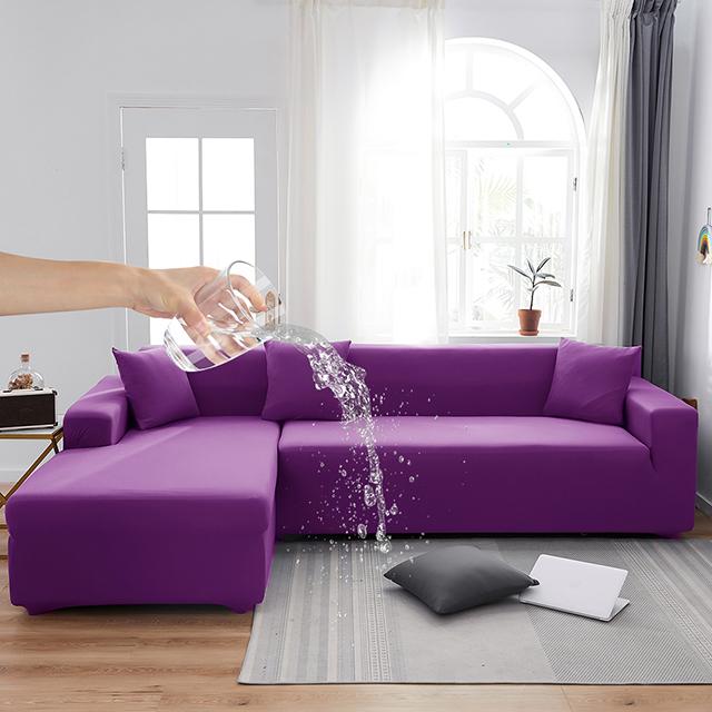 Water Proof Elastic Sofa Covers For Living Room Solid Color Sofa Slipcover Stretch Couch Cover Corner L Shape Sofa Need Buy 2pcs
